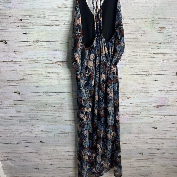 Molly bracken maxi dress size small floral black blue - Picture 6 of 9